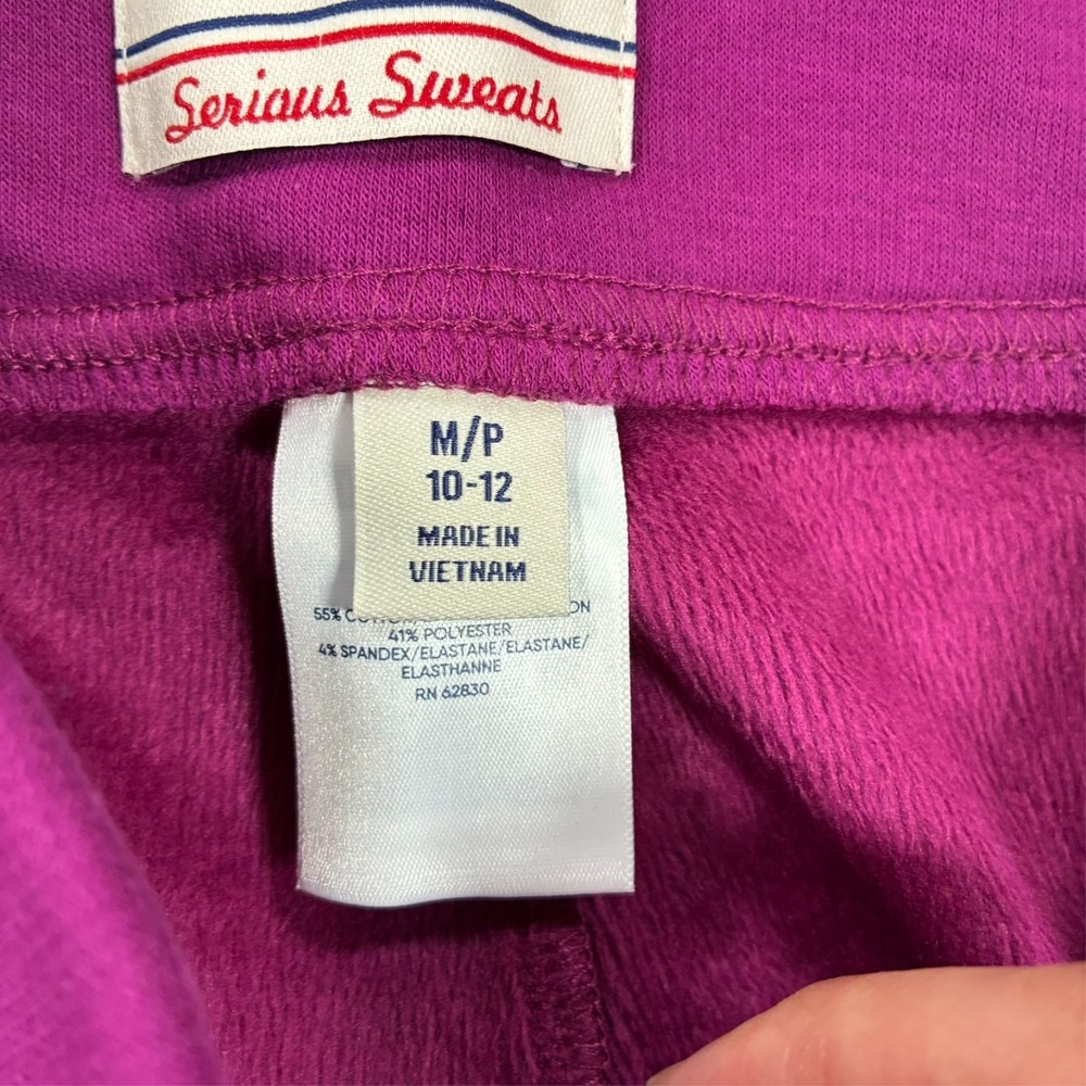 Lands End Serious Sweats Womens Medium Pink Fleece Lined Leggings Pull On - Picture 4 of 10
